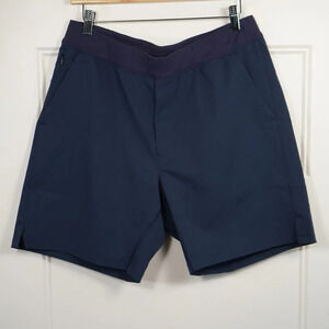 Public Rec Shorts Mens 34 Blue Flex Everyday Active Stretch Zip‎ Pocket Lined